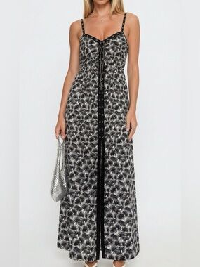 MICHAEL Michael Kors Black and white dress with silver-tone metal details